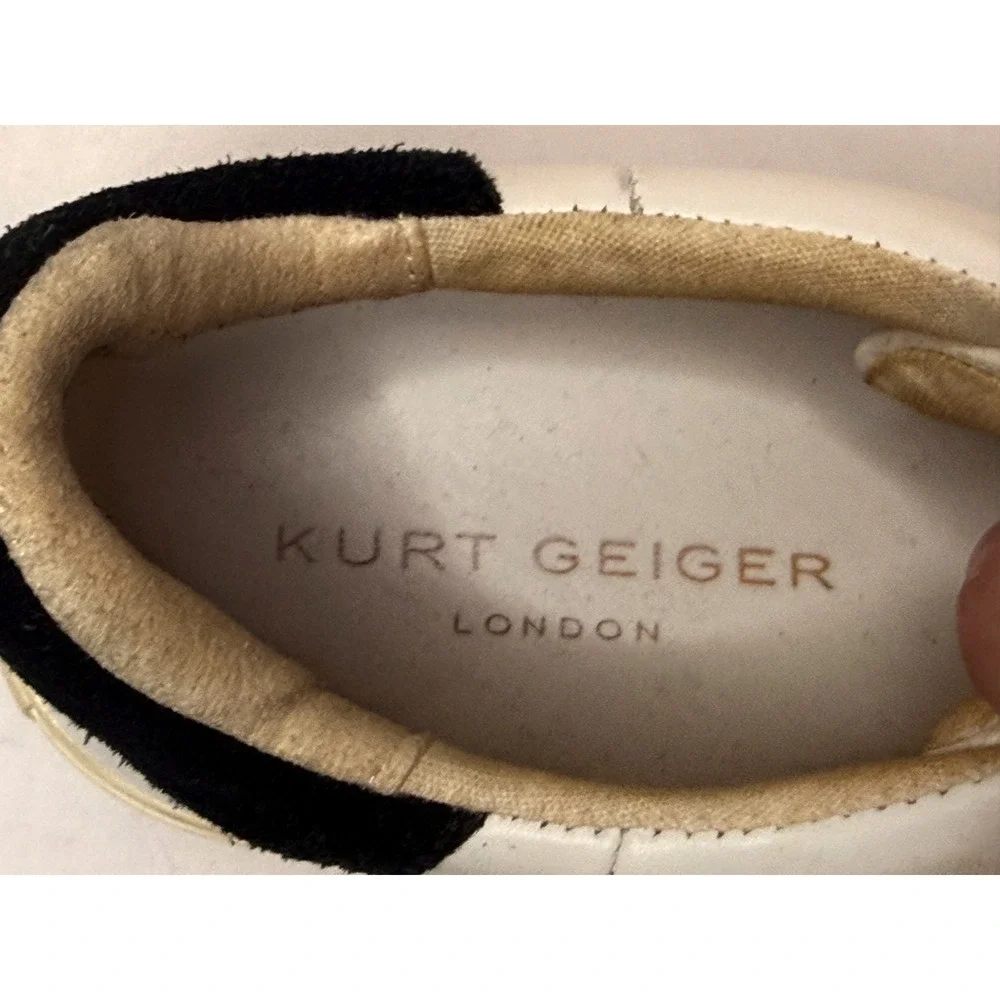 Kurt Geiger London White Leather Platform‎ Sneakers Women's Size 9 EUC